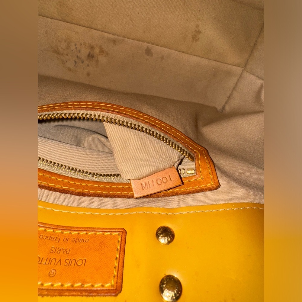 Louis Vuitton Vernis Yellow-gold and Brown Bag - Picture 7 of 7